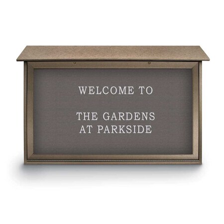 United Visual Products Indoor Enclosed Combo Board, 48"x36", Wht Frame/Blk Porc & Blue Spruce UVCB4836W-BLKPORC-BLSPRU